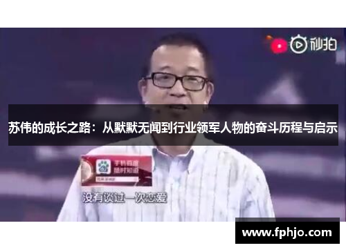 苏伟的成长之路：从默默无闻到行业领军人物的奋斗历程与启示